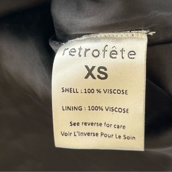 Retrofete Black Sequin Sheath Dress Size XS Bishop Sleeves Cocktail Party - Picture 8 of 12